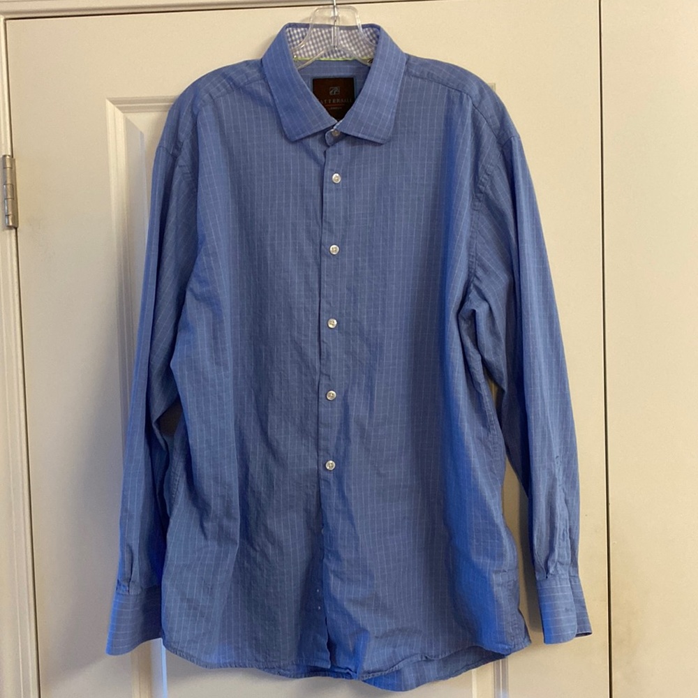XL, 17-17.5; 34/35 Tattersall 100% Cotton LS Shirt
